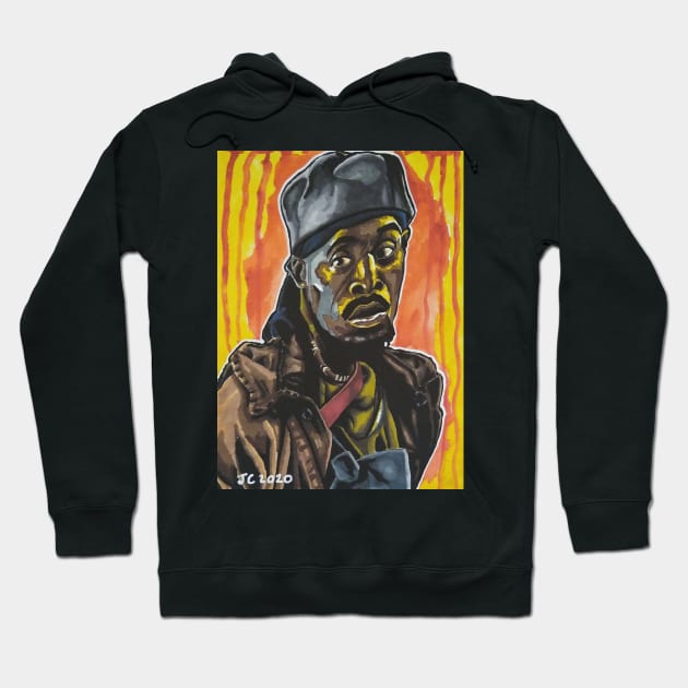 The Wire - "Man Got To Have A Code" Omar Little portrait (original) Hoodie by StagArtStudios
